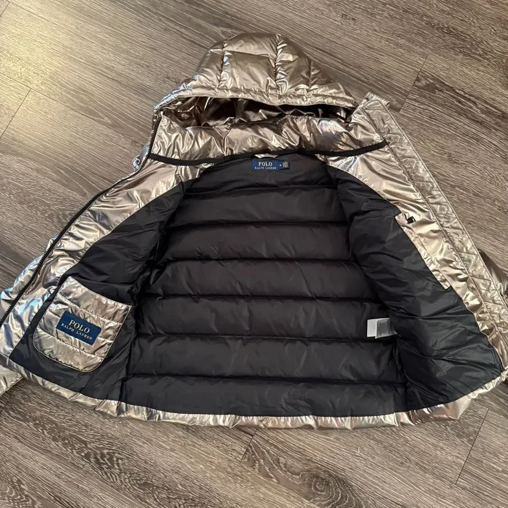 Polo Ralph Lauren Gold Metallic Down Jacket